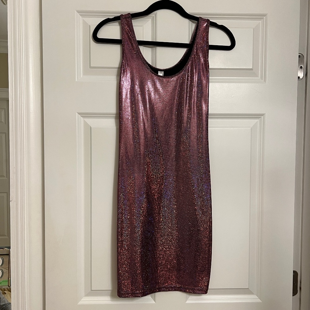 American Apparel Pink Hologram Tank Mini S/M